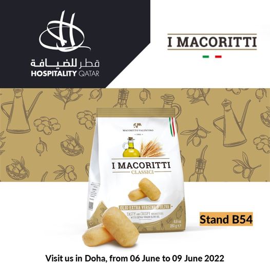 我们已准备好与 I Macoritti 一起参加卡塔尔酒店业。 快来#Doha 会展中心参观我们 - 展位 B54！  #卡塔尔#食物...
