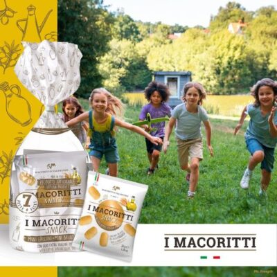 ¿Sabías que los I Macoritti también están disponibles en la versión snack monodosis de 30g, prácticos y cómodos como snack para tomar sobre la marcha... en el centro...